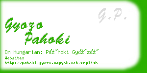 gyozo pahoki business card